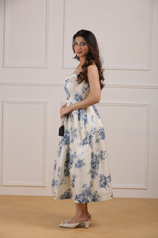 Blue Porcelain Bloom Dress